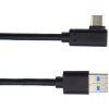 PremiumCord Kábel USB typ C/M zahnutý konektor 90° - USB 3.0 A/M, 3 m ku31cz3bk