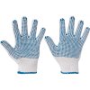 Cerva QUAIL Bavlnené rukavice 12 párov biela/modrá 10/XL