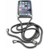 Púzdro Cellularline Neck-Case so šnúrkou na krk iPhone XR - čierne