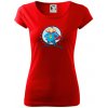 Ocko superman - dievča a dievča - Dámske tričko Pure - 3XL ( Červená )