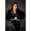 Max Original Leather Dámska kožená bunda s pravou kožušinou F3V Black