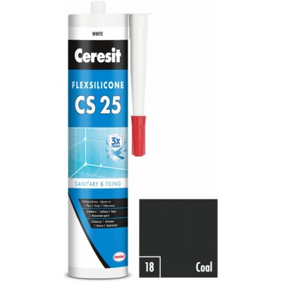 Ceresit CS 25 sanitárny silikón 280g coal