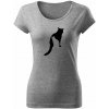 T-ričko Catz dámske tričko Farba trička: Tmavosivá, Farba potlače: Čierna, Veľkosť: XXL