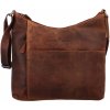 Dámska kožená kabelka cez rameno hnedá - Greenwood Ammi hnedá