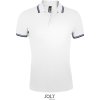 SOL's Collection Polokošile Pasadena Men, piqué, krátký rukáv, pánská COT25057790804-white/navy XL Bílá/navy