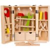 Teddies Nářadí dřevo 30ks v dřevěném kufříku 31,5x20,4x7,7cm