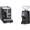 La Pavoni Mini Cellini, black + Eureka Atom 60, black