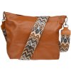 NovaKabelka.sk Prisca Camel s prídavným popruhom VII kožená talianska crossbody kabelka camel