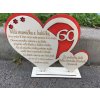 Dvojité červené srdce Milá mamička a babička 16 - 45 cm text na želanie 3870