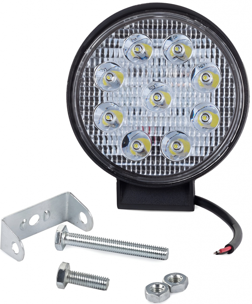 Verk 12248 Pracovné svetlo okrúhle 9 LED, 27W