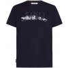 Icebreaker Mens Merino 150 Tech Lite SS Tee The Peaks midnight navy