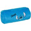 Puzdro na perá a ceruzky Stitch, plyšové, prázdne, 7x7x22,5cm, modré