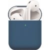 AppleKing matný silikónový obal pre AirPods 1 / 2 - tmavomodrý - možnosť vrátiť tovar ZADARMO do 30tich dní