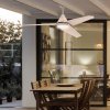 ACB ILUMINACIÓN LED stropný ventilátor Bora, diaľkové ovládanie CCT IP44 - V2516523B