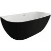 Polimat RISA voľne stojaca prístenná akrylátová vaňa, čierna matná 160 x 80 cm 00479