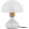 STOLOVÁ LAMPA KOVOVÁ BIELA HRÍBOVÁ Ø 17,5 cm NOČNÁ LAMPA LESKLÁ