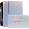 AppleKing puzdro s farebne podsvietenou klávesnicou a priestorom na Apple Pencil pre iPad Air 4 (2020) / Air 5 (2022) / Pro 11