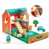 DJECO Drevený domček so zvieratkami SoftiHouse
