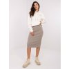 Skirt-D93020M50243A2-dark beige kaki | krémová S Sublevel 4063813899335