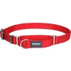 Nastaviteľný polosťahovací nylonový obojok Red dingo červený Veľkosť: L