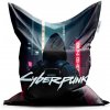 Sablio Sedací vak Cyberpunk 2077 Pohled do města - 150x100 cm