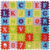Teddies puzzle abeceda a čísla mix barev 36ks 15x15x1cm
