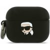 Karl Lagerfeld 3D Logo NFT Karl Head Silikonové puzdro pre AirPods Pro 3 Black