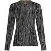 Dámske funkčné tričko Icebreaker Women Merino 260 Tech Vertex LS Crewe Delta Lines AOP Veľkosť: S / Farba: čierna/biela