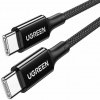 Ugreen US316 USB-C na USB-C, 100W, 5A, 0,5m, černý