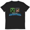 Dětské tričko Minecraft: Legends Creeper Vs Piglin (8-9 let) černá bavlna