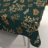 Biante Bavlnený obdĺžnikový obrus Sandra SA-742 Zlaté vetvičky s lístkami na tmavo zelenom 140x200 cm