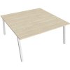 Hobis Pracovný stôl UNI A, 160x75,5x160 cm, agát/biela