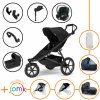 Set 11v1 Thule Urban Glide 3 Black 2024+madlo+vanička Black+JOMK príslušenstvo+autosedačka Cybex+ISOFIX základňa+adaptéry Thule