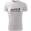 Evolúcia Basketball - Pánske tričko Fantasy športové - 2XL ( Biela )
