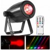 Beamz PS21W, LED pin-spot, reflektor, 12 W, 4 v 1 LED RGBW, IR diaľkový ovládač, čierny (Sky-151.265)