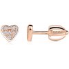 Zlaté dámske náušnice DF 4335, briliantové, červené (ružové) zlato