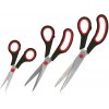 BANQUET Súprava nožničiek do domácnosti CULINARIA, 3 ks, čierna/červená