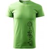 Hory bicykel úsmev - Klasické pánske tričko vyššej gramáže - S ( Trávová zelená )