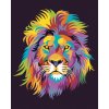 Diamondi Diamantové maľovanie - FAREBNÝ LEV PORTRÉT III Rámovanie: vypnuté plátno na rám, Rozmer: 40x50 cm