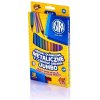 Jumbo metalické farbičky Astra 12 farieb – okrúhle + strúhadlo, 312114003