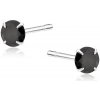Olivie Strieborné náušnice BLACK 3596 Priemer: 4mm Ag 925; ≤0,8 g.