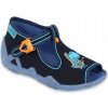Befado detské papuče na zapínanie modré, veľkosť 24