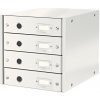 Zásuvkový box Leitz Click & Store 4 zásuvky biely