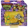 Orbico Teenage Mutant Ninja Turtles - Minifigúrky korytnačky NINGA, 2 ks v balení, Mikey vs Rockstea