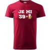 Je mi 40 pivo - Klasické pánske tričko vyššej gramáže - 4XL ( Marlboro červená )