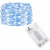 SPRINGOS LED reťaz Nano - 5m, 50LED, 3xAA, modrá