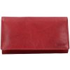 Priestranná dámska kožená peňaženka Lagen Berta - červená