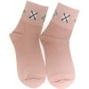 Dámske ružové ponožky KÁRO