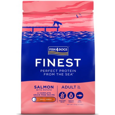 FISH4DOGS Granule veľké pre dospelých psov Finest losos so zemiakmi 1,5 kg, 1+