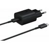 EP-TA800XBE Samsung 25W Cestovná nabíjačka + USB-C Dátový Kábel Black